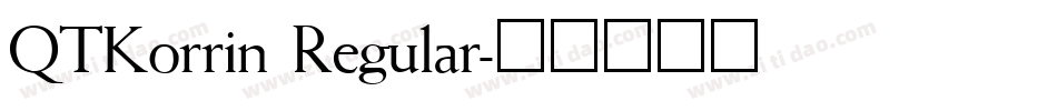 QTKorrin Regular字体转换
